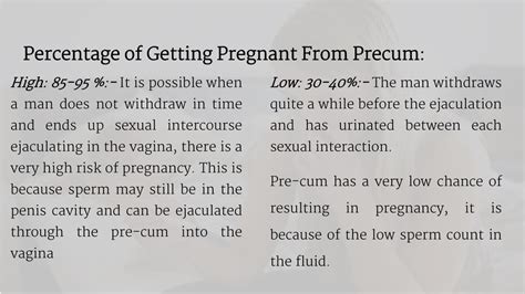 precum pregnancy scare|Pre.